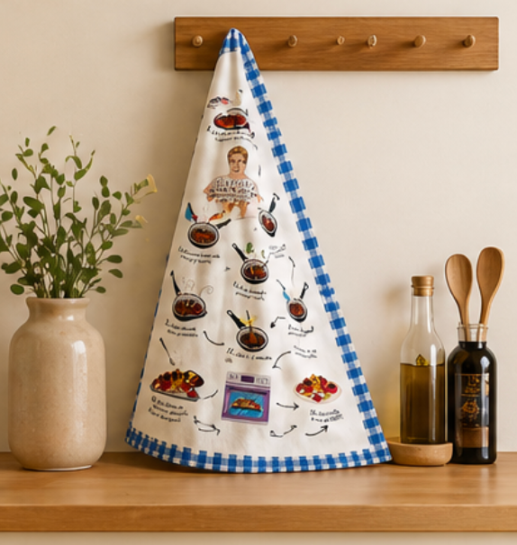 Gemista Recipe Tea Towel
